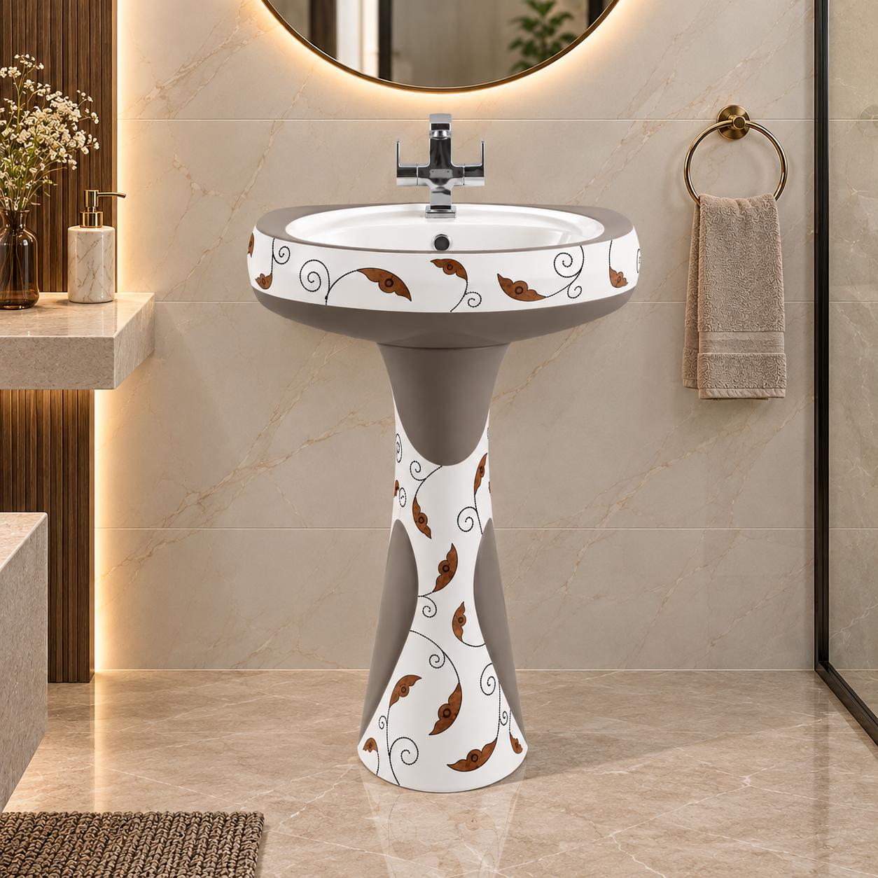 Sonet RP-1066, washbasin with pedestal